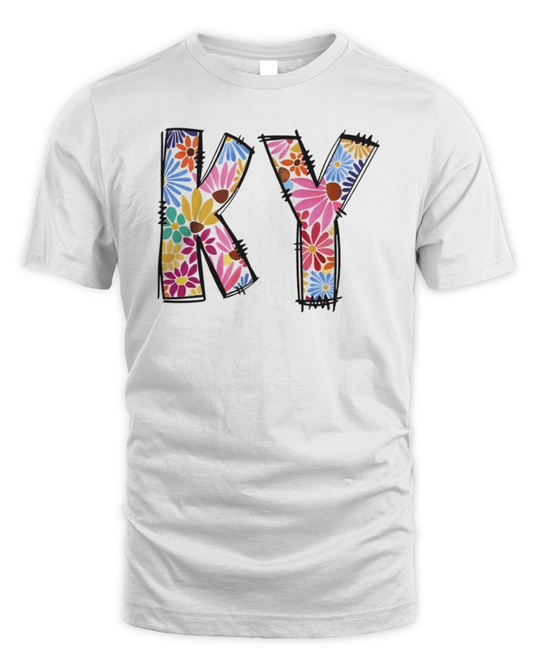 Kentucky Ky Bright Floral T-shirt Kentucky Branded