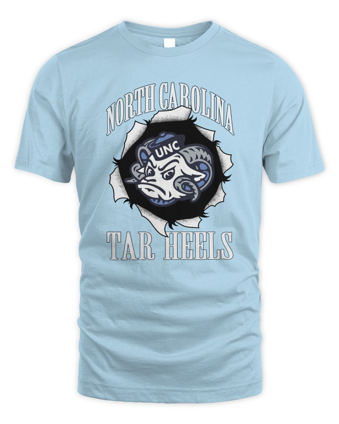 Men's Light Blue North Carolina Tar Heels Campus Back To School T-shirt