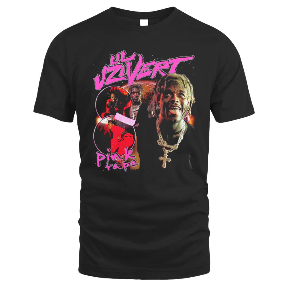 Lil Uzi Vert Pink Tape Tee, Vintage T-shirt Style