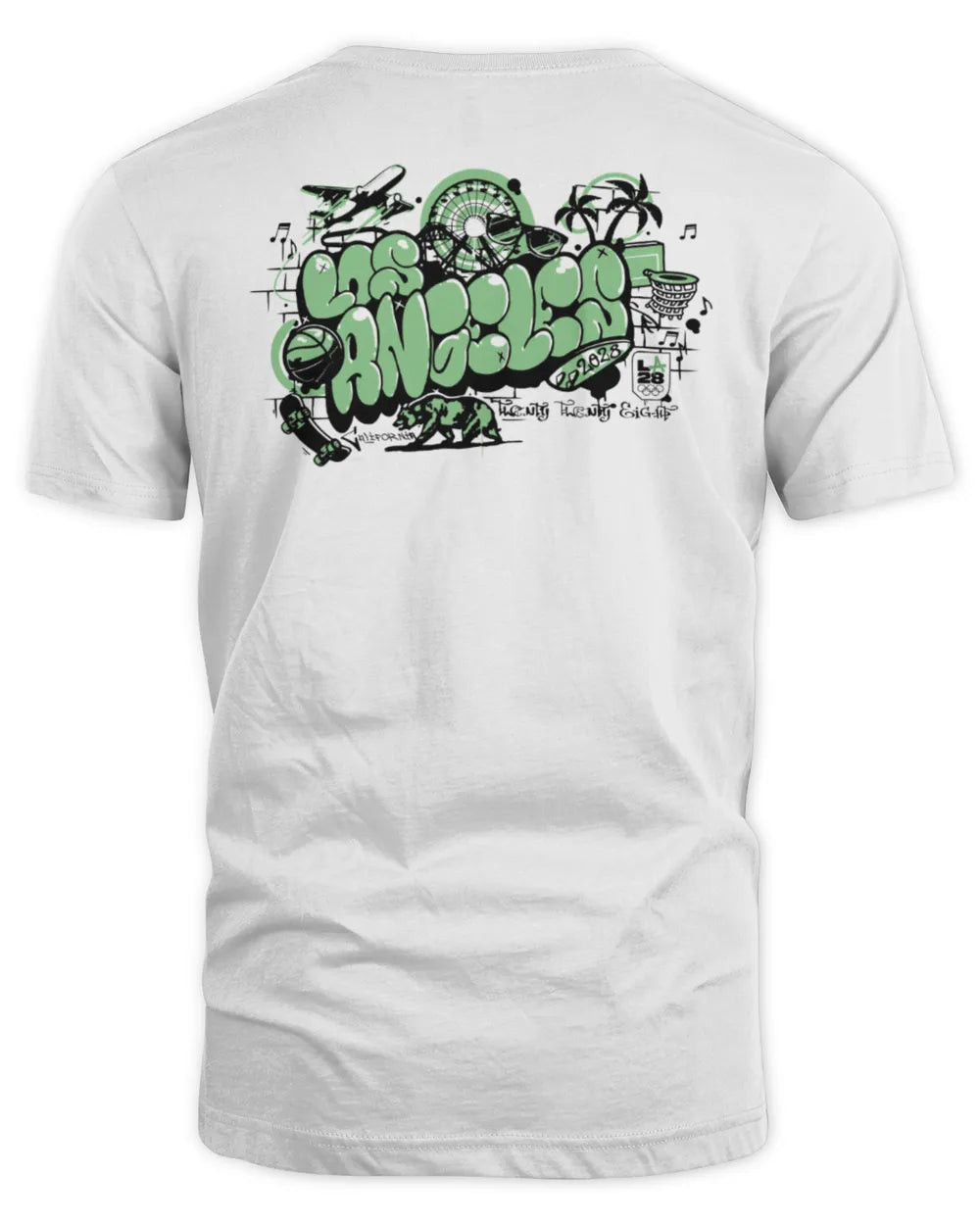 La 2028 City Front & Back Graphic T-shirt