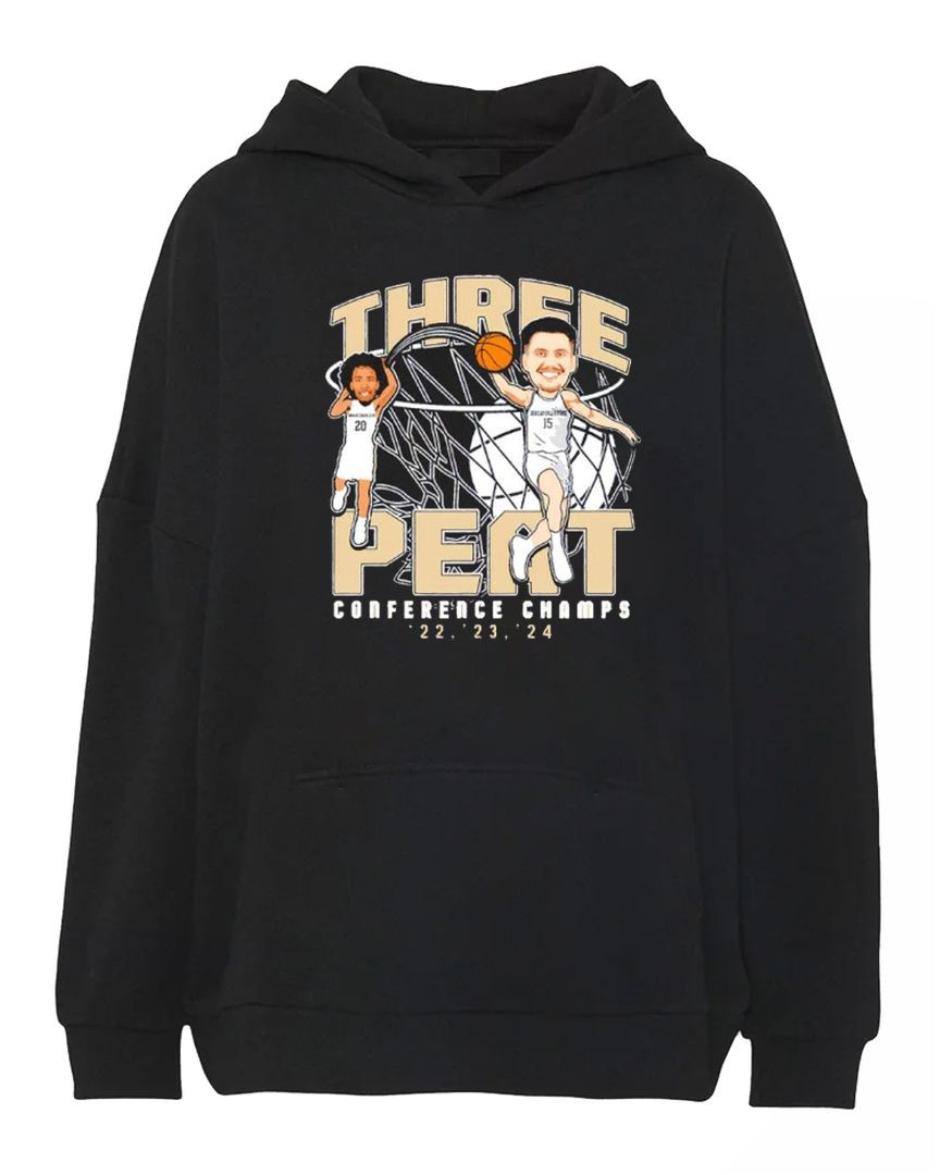 Montana State Bobcats Robert Ford Iii And John Olmsted Three Peat Conference Champs Hoodie Black