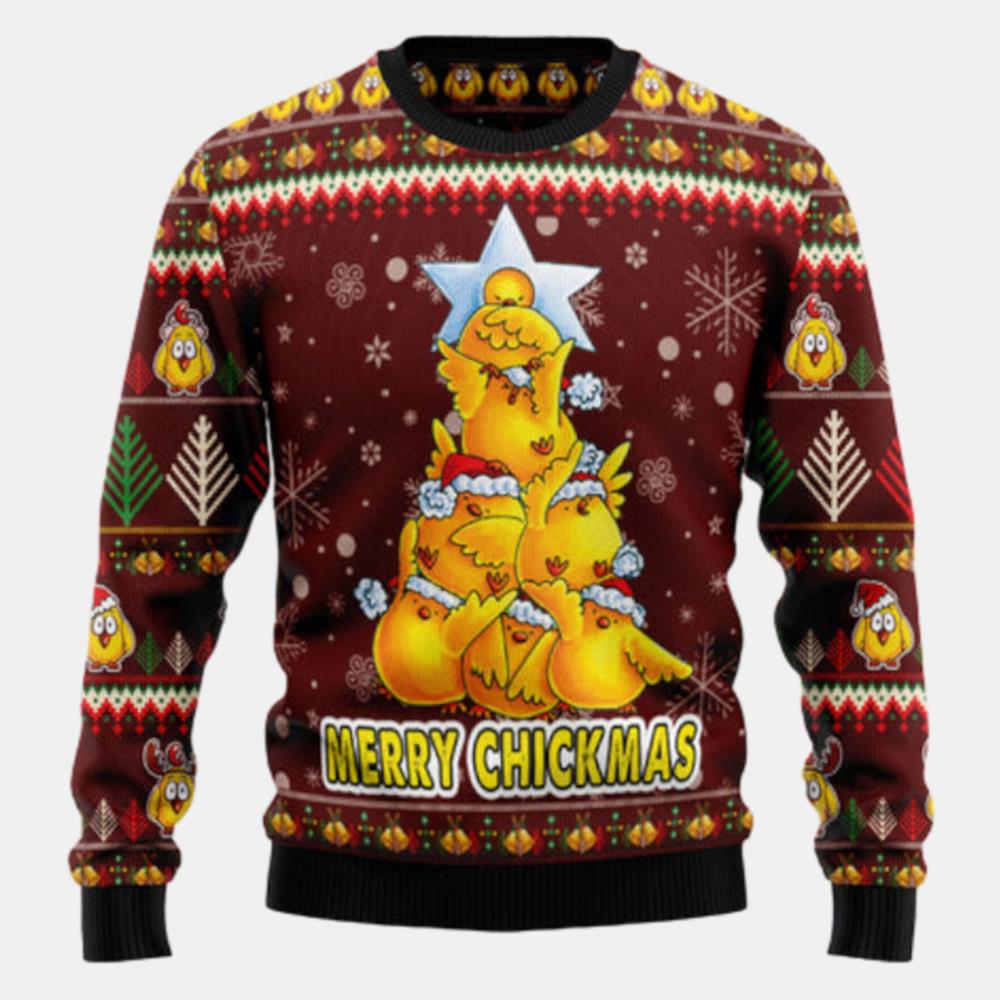 Merry Chickmas Ugly Sweater