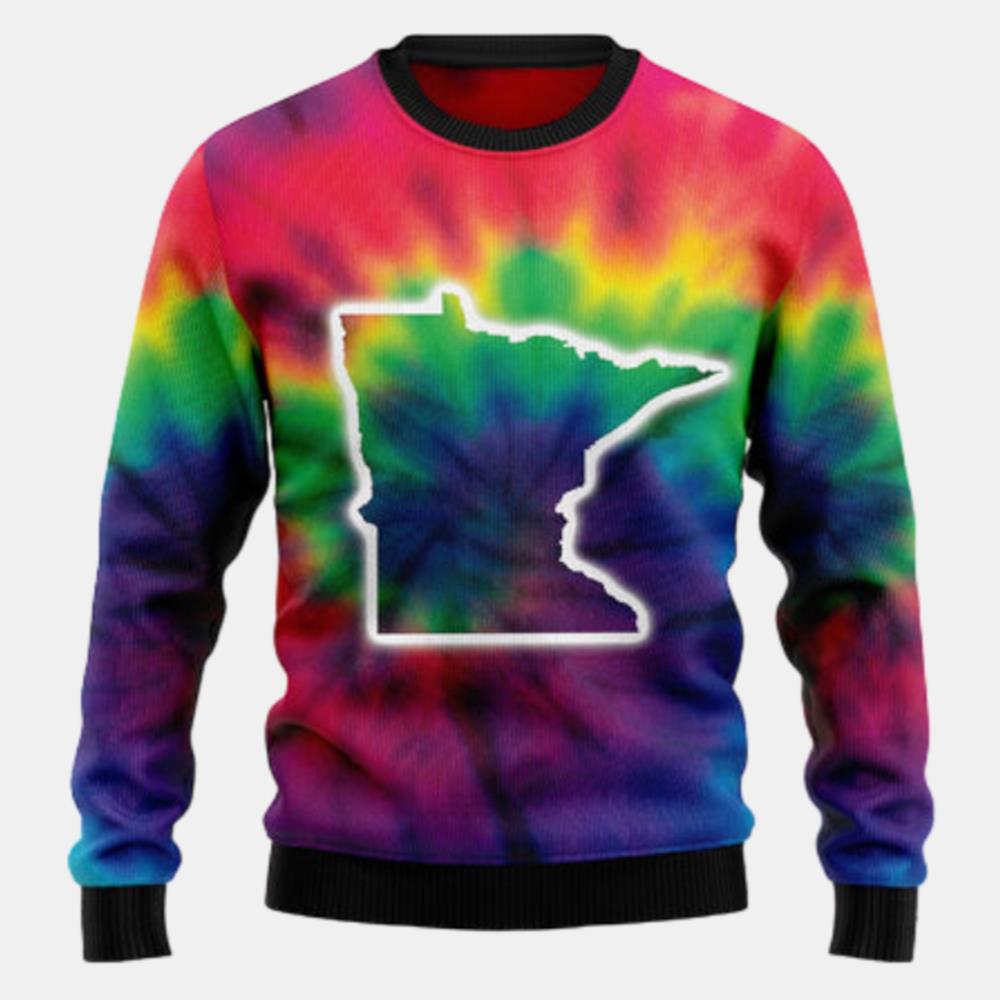 Minnesota Nice Tie Dye Ugly Sweater