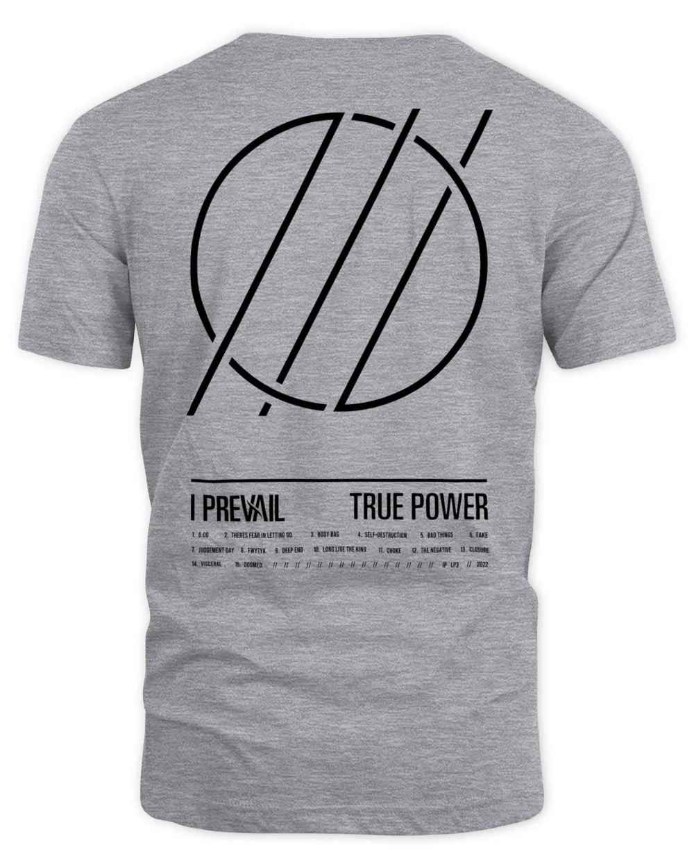 I Prevail Merch True Power Track List Shirt