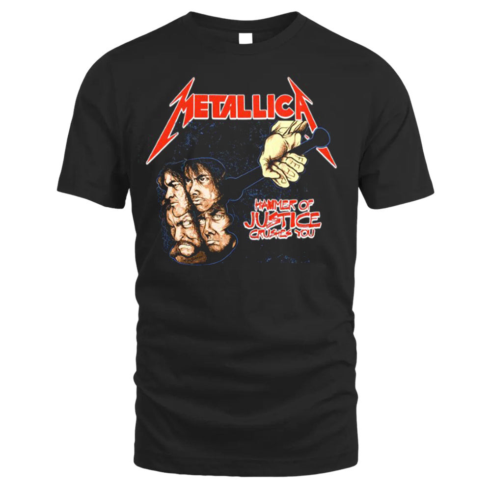 Metallica Hammer Of Justice Tee, Vintage T-shirt Style