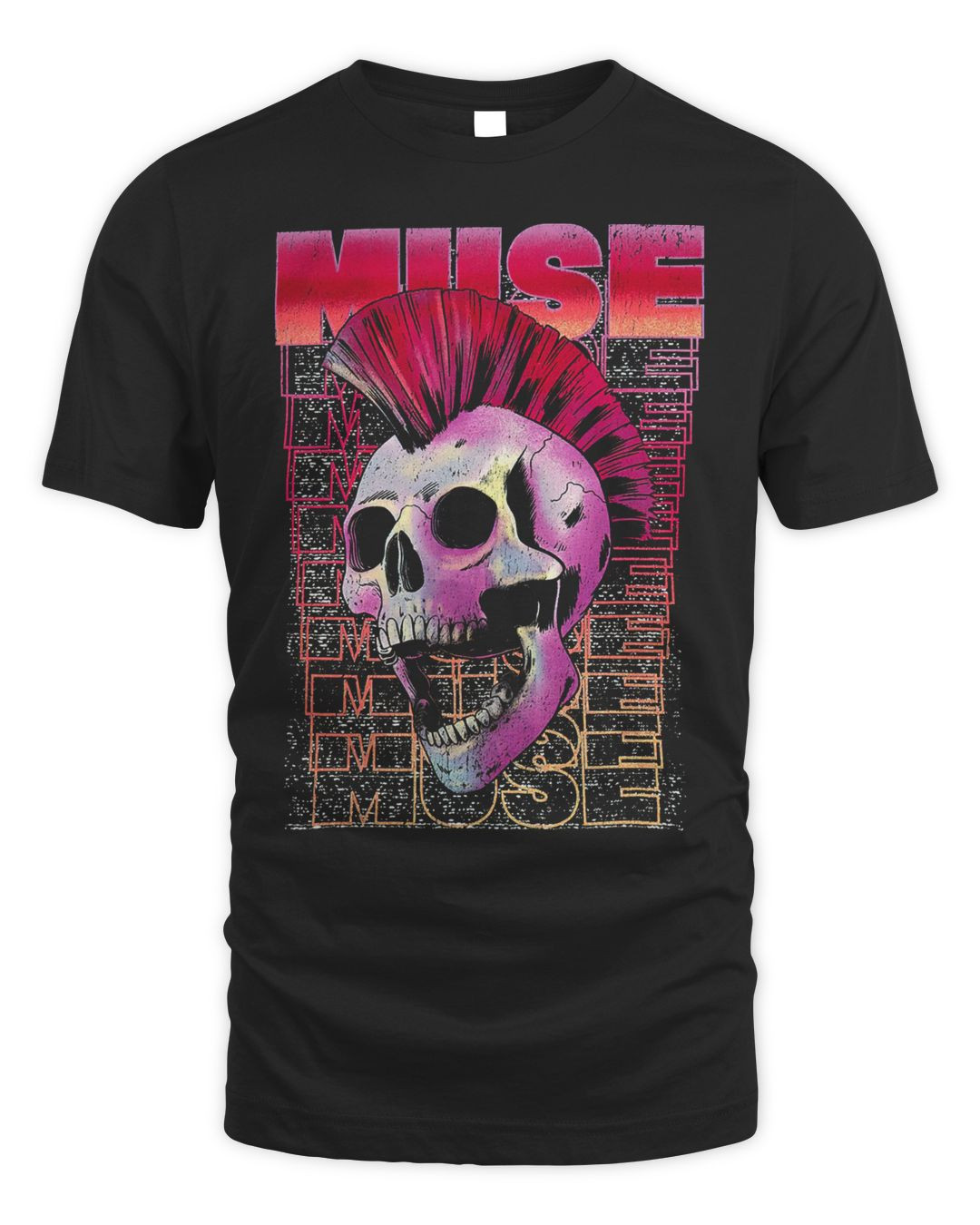 Muse Merch Mohawk Skull Shirt