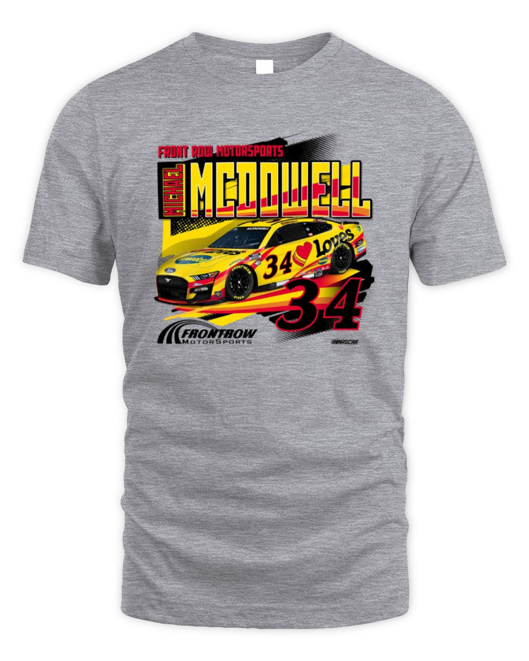 Michael Mcdowell Checkered Flag Sports Heather Gray Love's Official Hoodie Sweatshirt