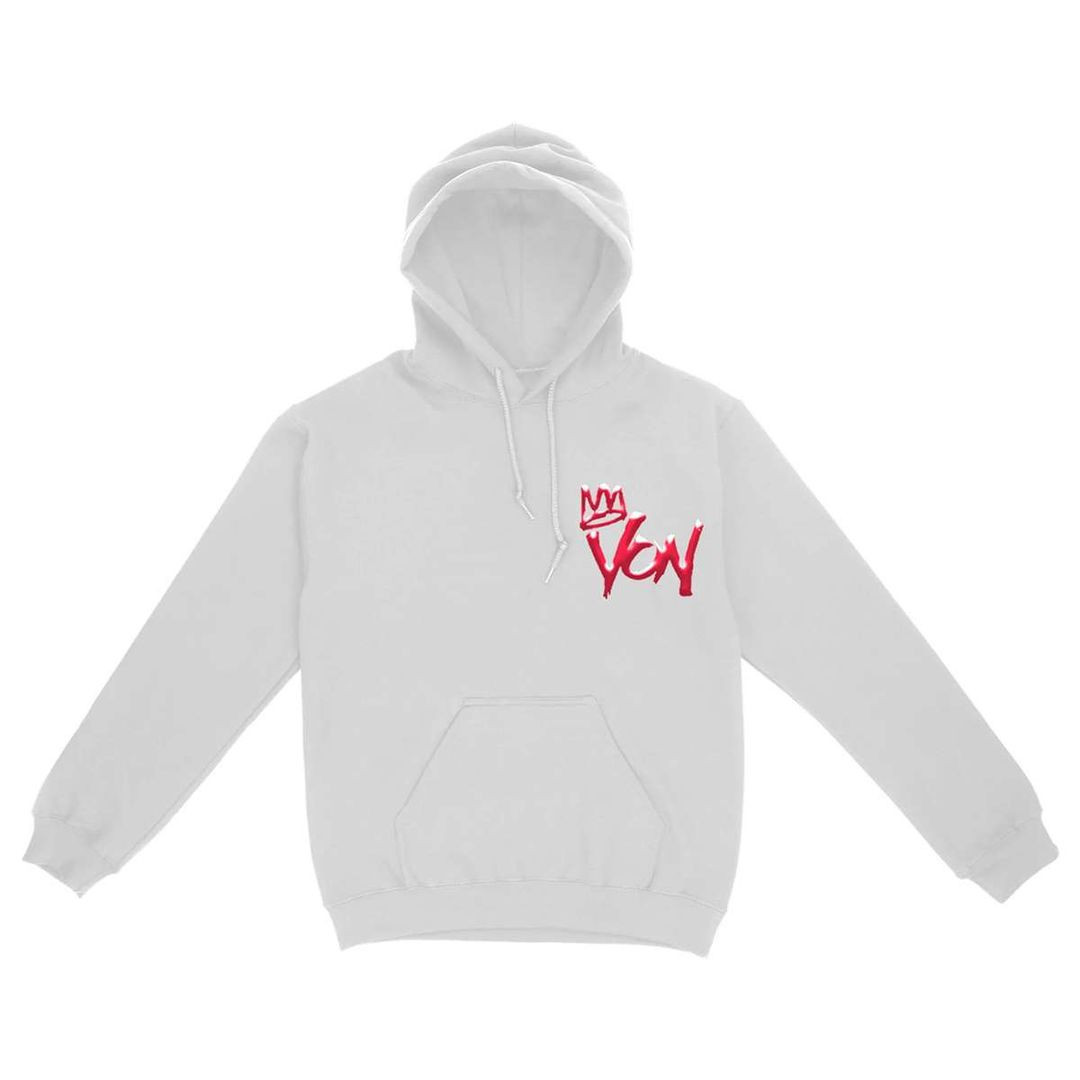 King Von Merch Top Of The World White Hoodie