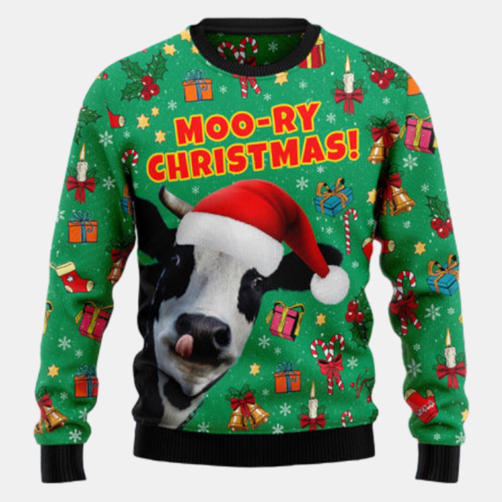 Moo Ry Christmas Ugly Sweater