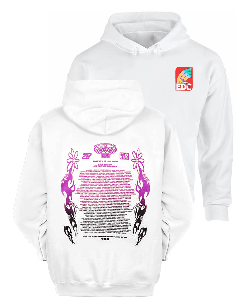 Insomniac Edc Electric Racing Lineup S/s Hoodie