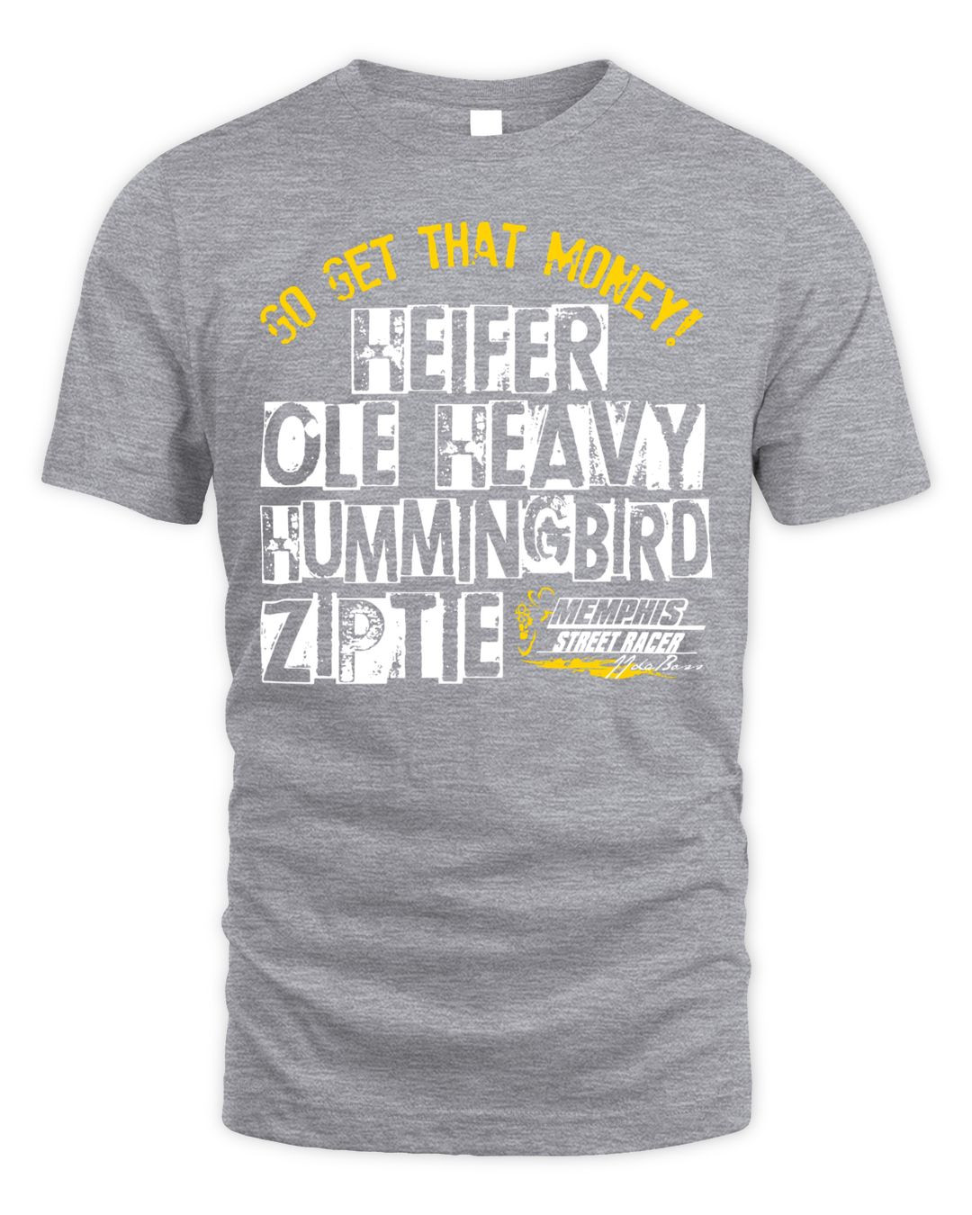 Jj Da Boss Merchandise Heifer Ole Heavy Ziptie Hummingbird Shirt