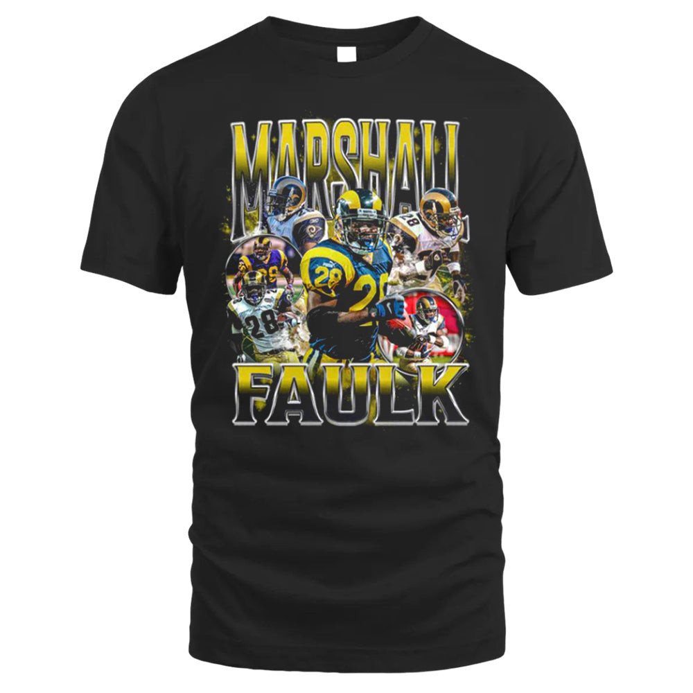 Marshall Faulk Vintage Tee, Vintage T-shirt Style