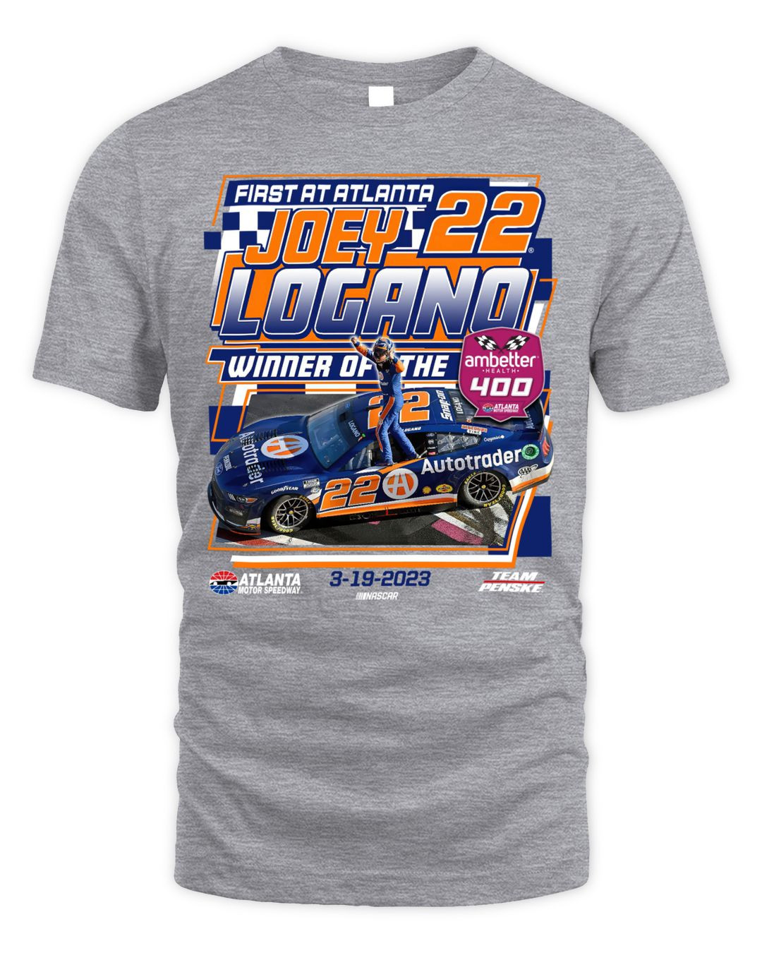 Joey Logano Checkered Flag 2023 Ambetter Health 400 Winner Shirt