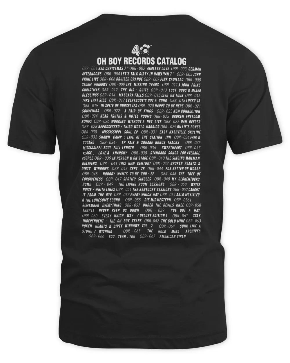 John Prine Merch Oh Boy 40 Year Anniversary Shirt