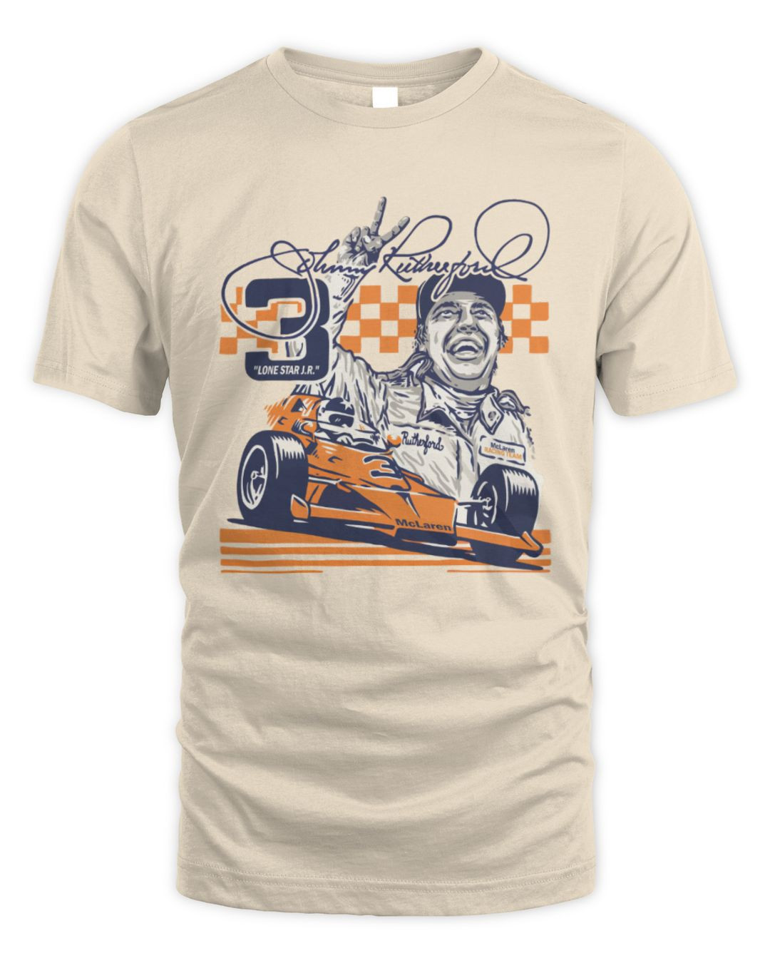 Mclaren Johnny Rutherford Lone Star J.r Sand Merch Hoodie