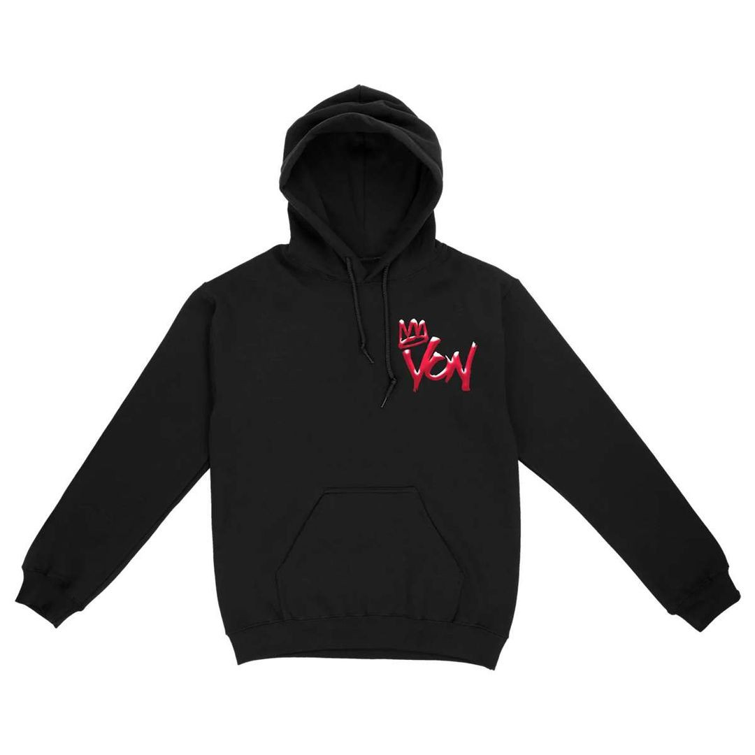 King Von Merch Top Of The World Black Hoodie