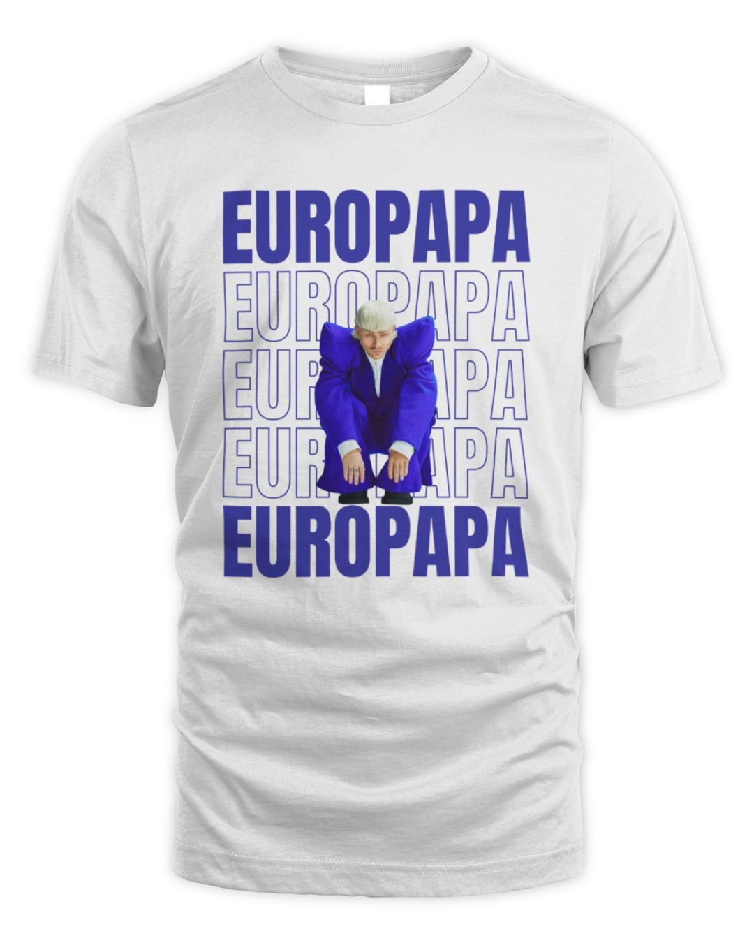 Joost Klein Shop Europapa Men White Merch Hoodie