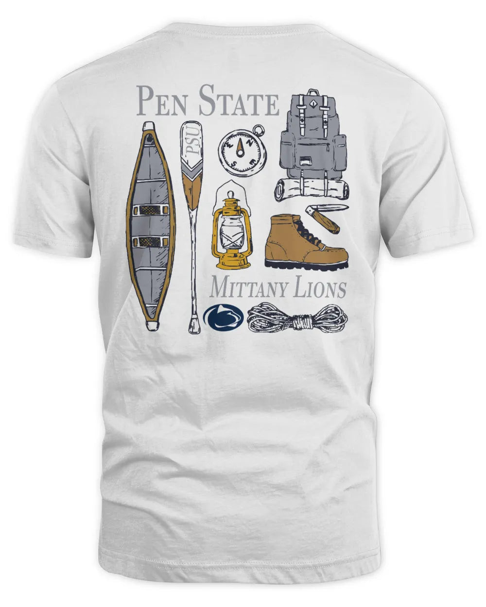 Men's Comfort Wash Cream Penn State Nittany Lions Camping Trip T-shirt