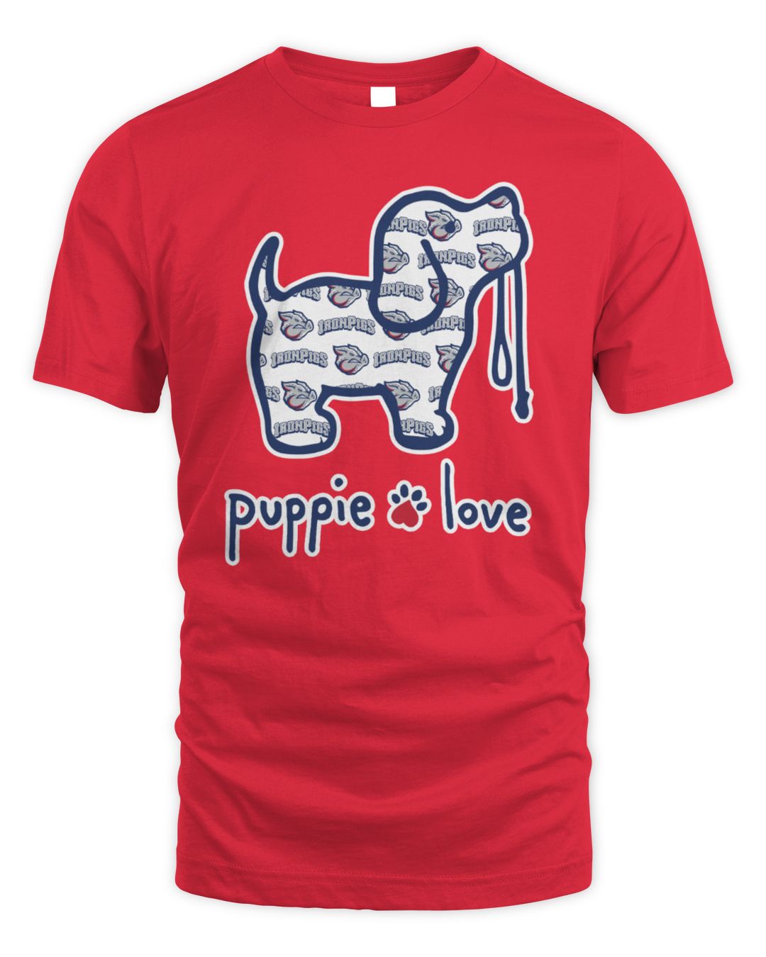 Lehigh Valley Ironpigs Logo Pup Red Merch Hoodie