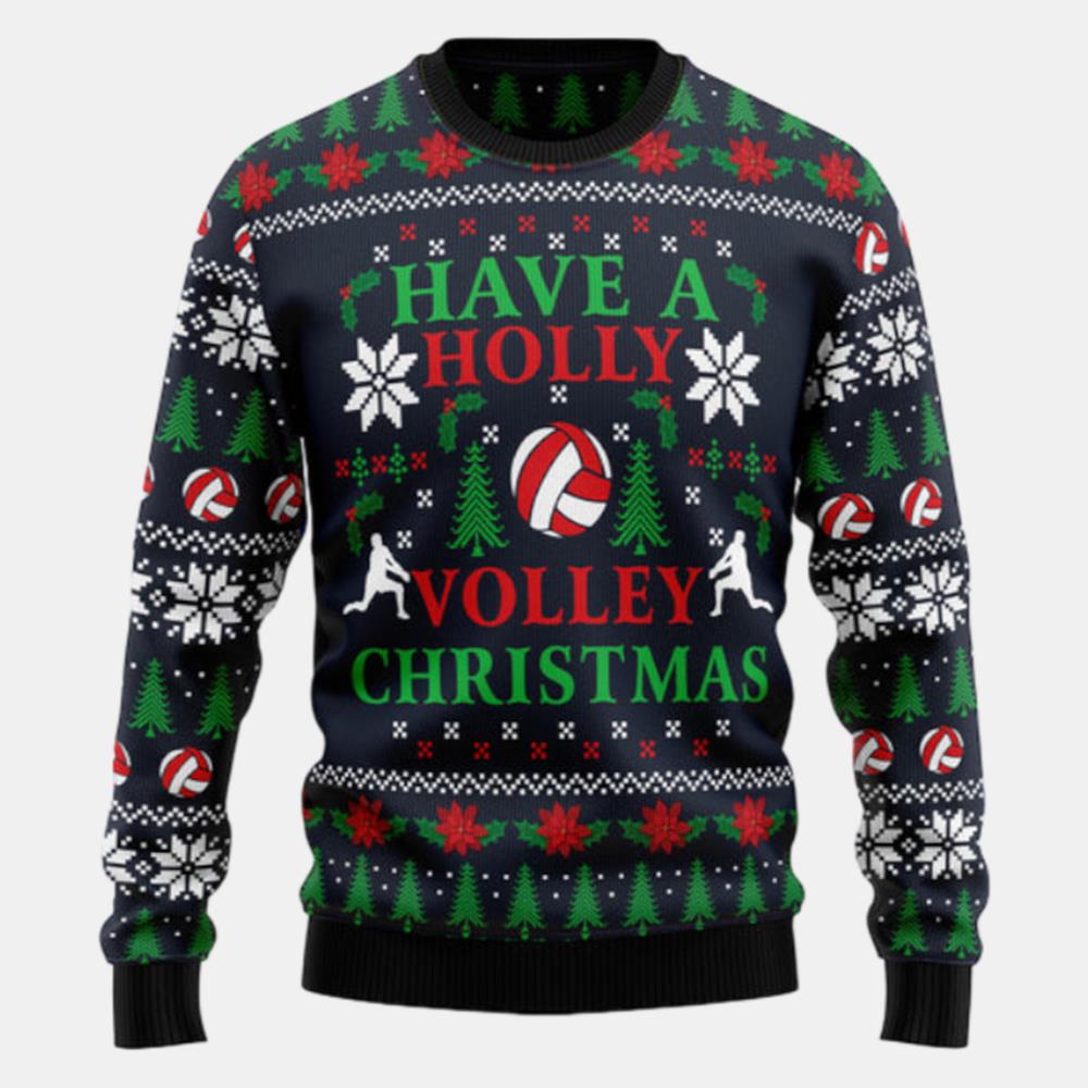 Holly Volley Volleyball Ugly Sweater