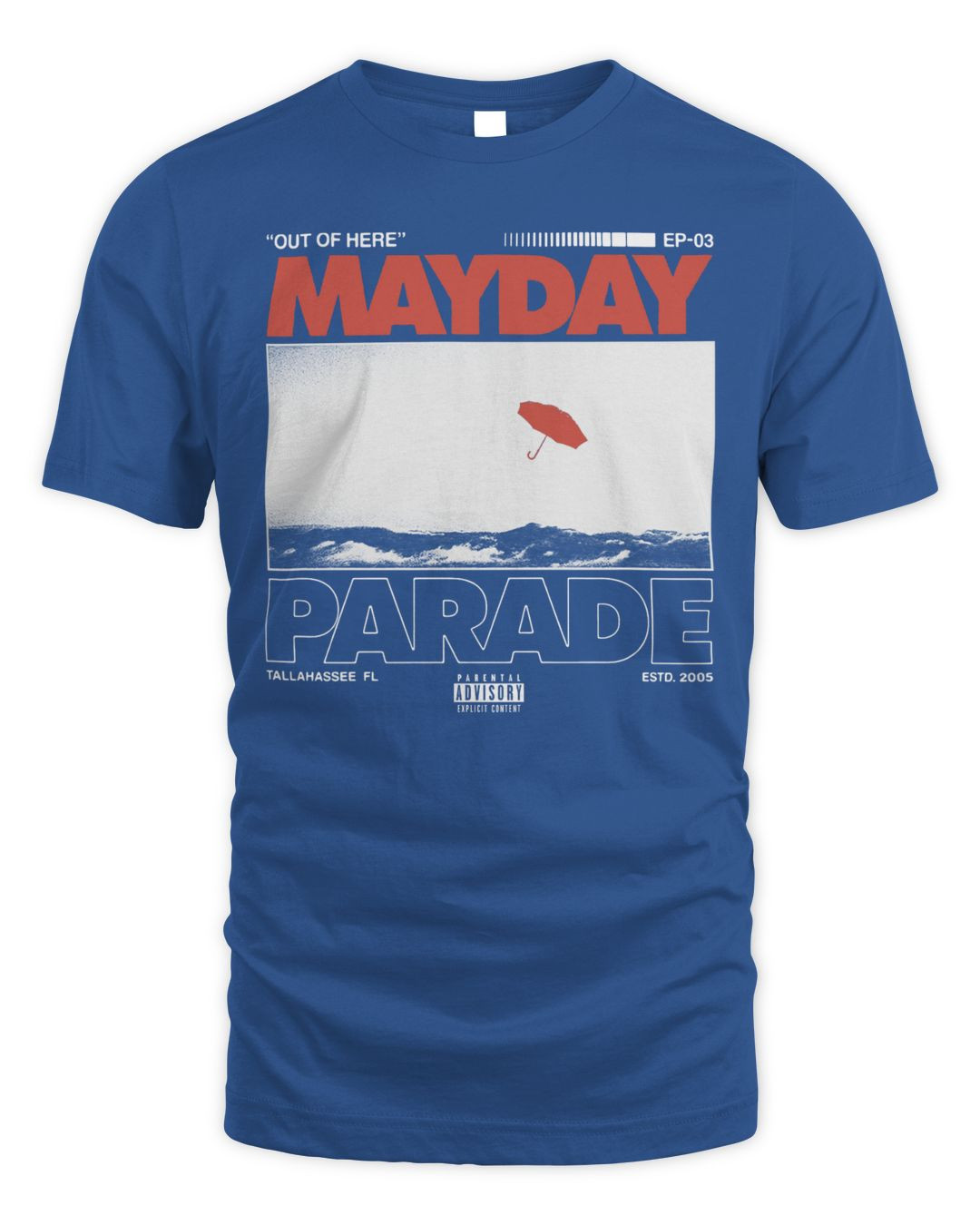 Mayday Parade Merch Out Of Here Heather Indigo Shirt