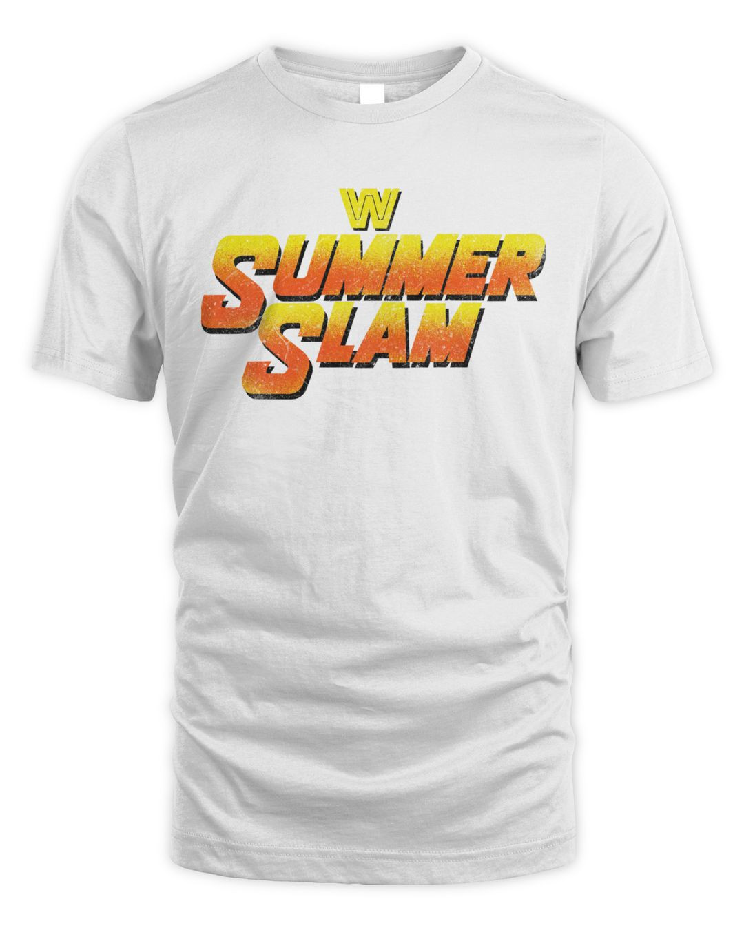 Men's White Summerslam Retro Logo Muscle T-shirt