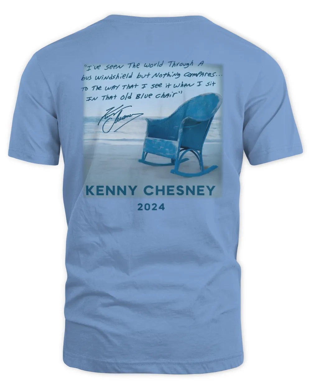 Kenny Chesney Old Blue Chair Ice Blue T Shirt