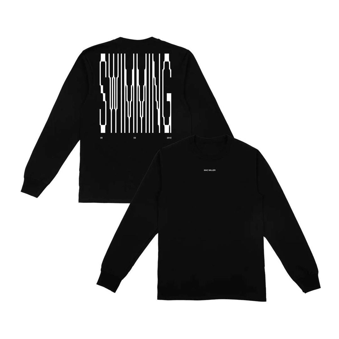 Mac Miller Merch Swimming Pixels Long Sleeve