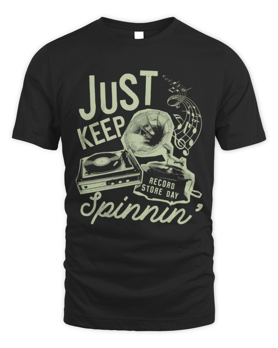 Just Keep Spinnin' Record Store Day Black Merch Hoodie