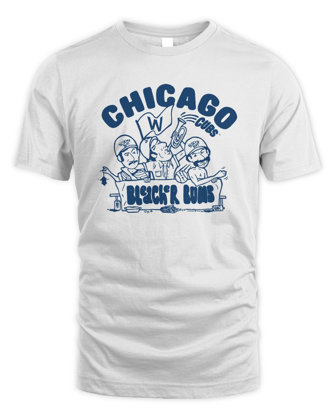 Homage Ash Chicago Cubs Bleacher Bums Hyper Local Tri-blend Tee Shirt