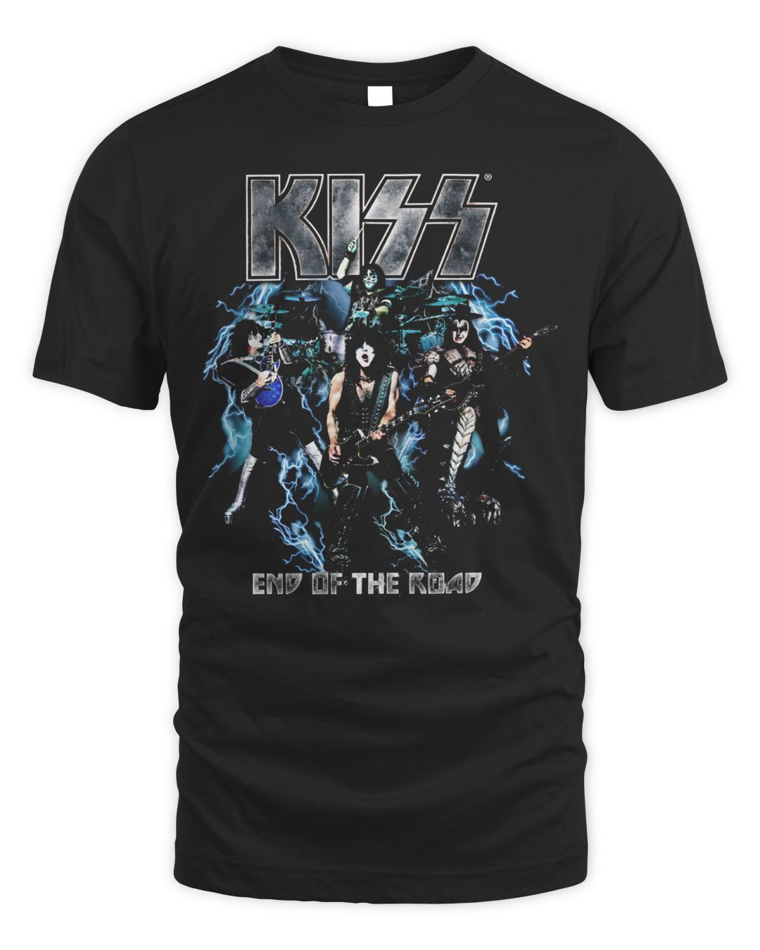 Kiss Merchandise Blue Lightning Shirt