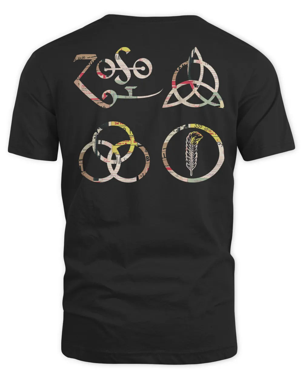 Led Zeppelin Merch Iv Symbols Tickets Shirt