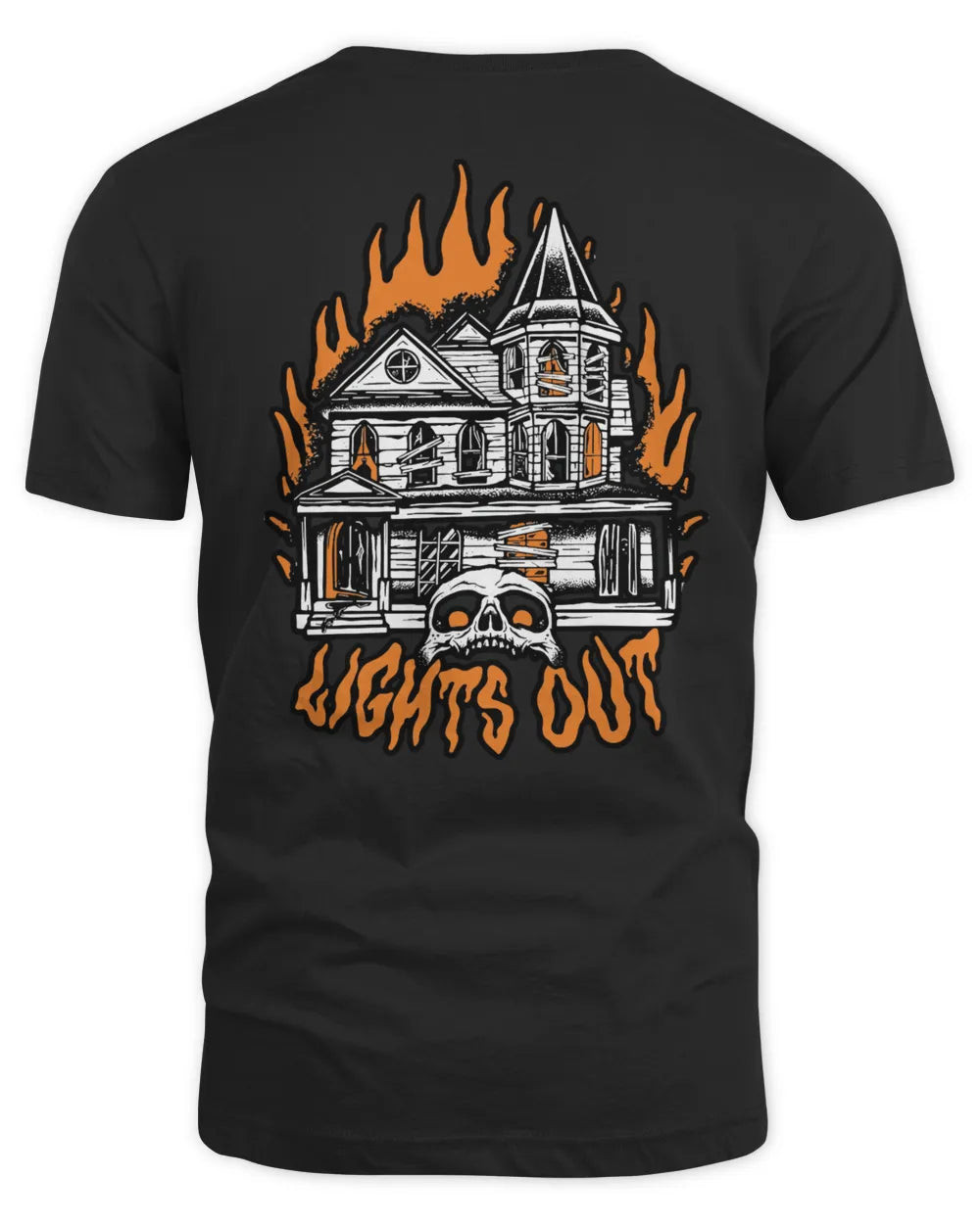 Mile Higher Merch Lights Out Haunted House Shirt