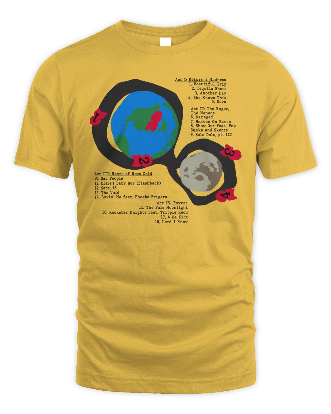 Kid Cudi Merch Man On The Moon And Earth Iii Shirt