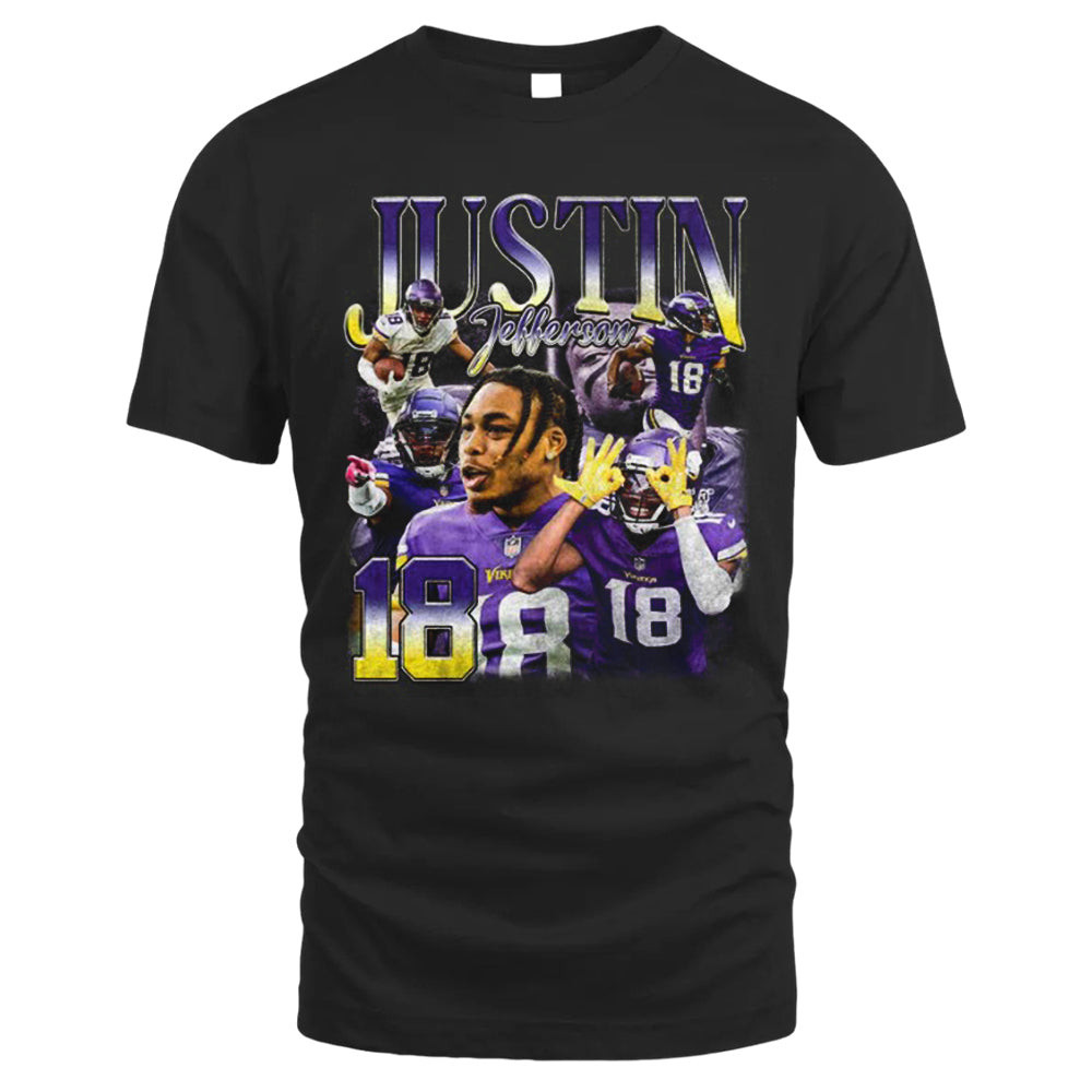 Justin Jefferson Tee 1, Vintage T-shirt Style