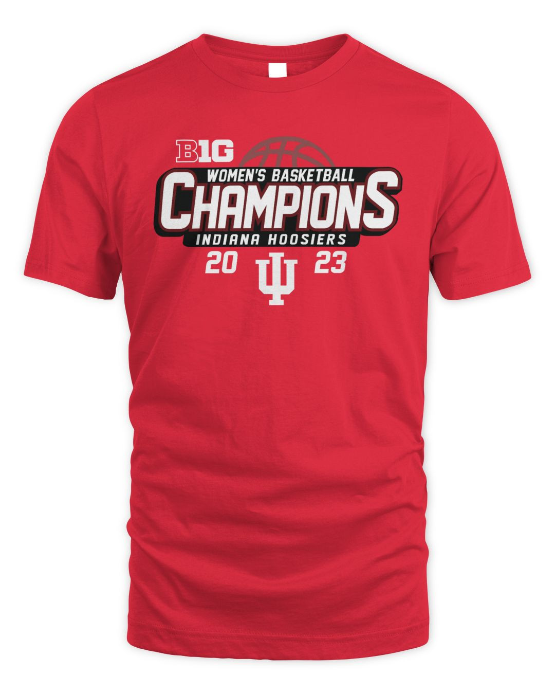 Indiana Hoosiers 2023 Women's Basketball Conference Champs Locker Room Crimson T-shirt