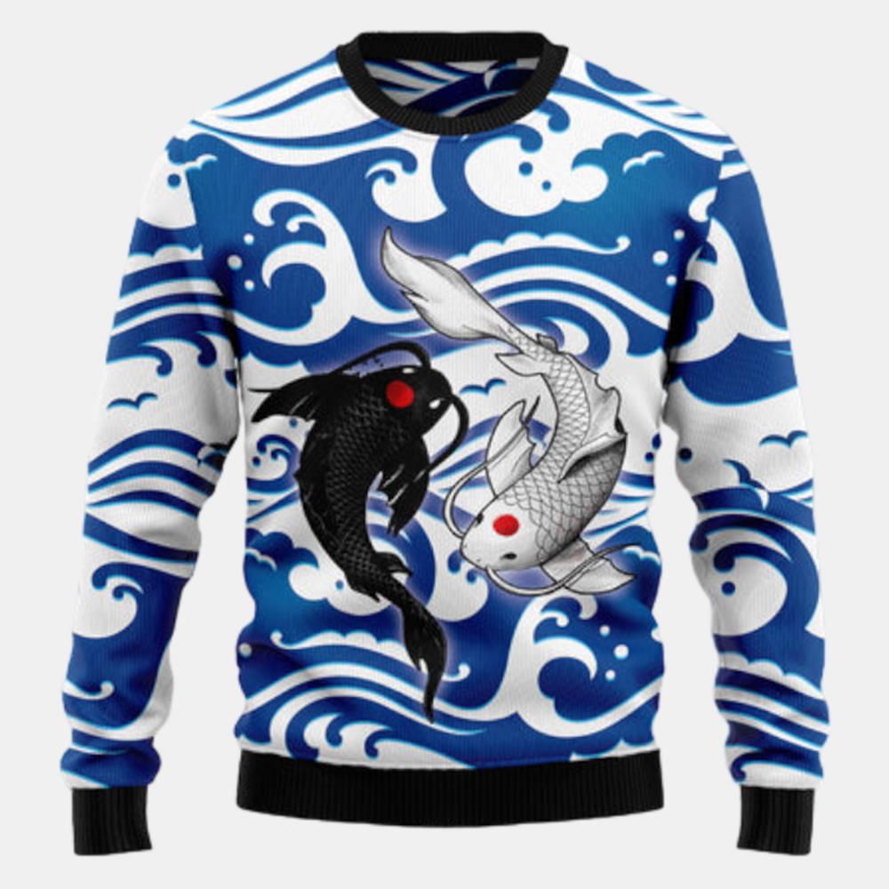 Koi Yin Yang Ugly Sweater