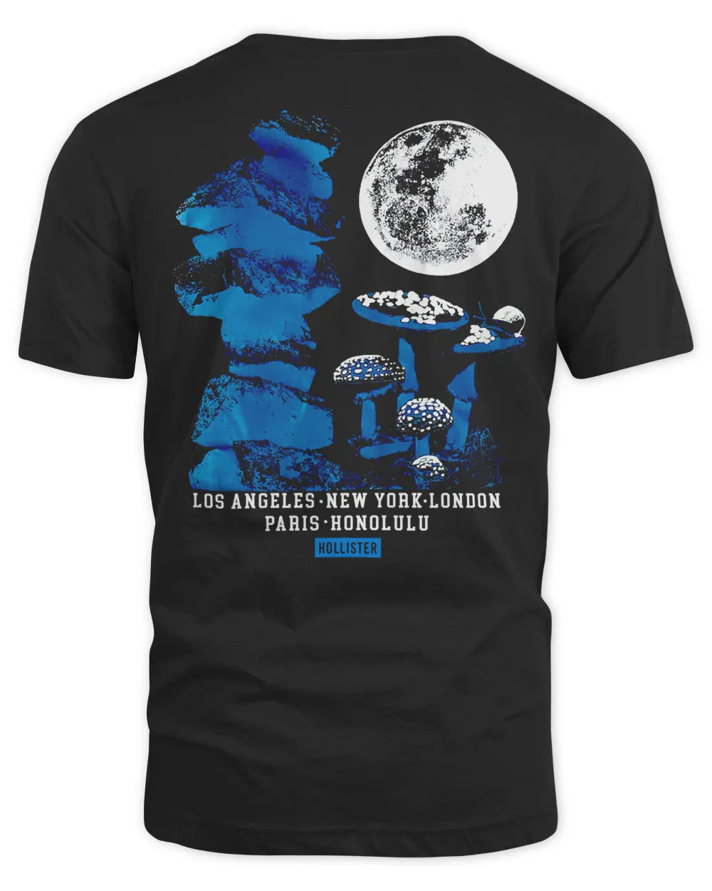 Hollister Clothing Artistic Print Logo Graphic T-shirt