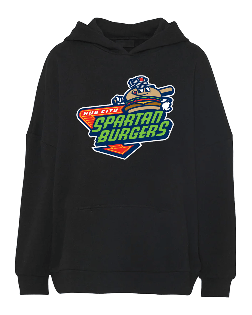 Hub City Spartanburgers Primary Baseball Logo Hoodie