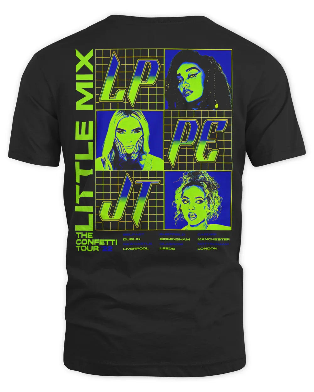 Little Mix Merch Neon Grid Shirt