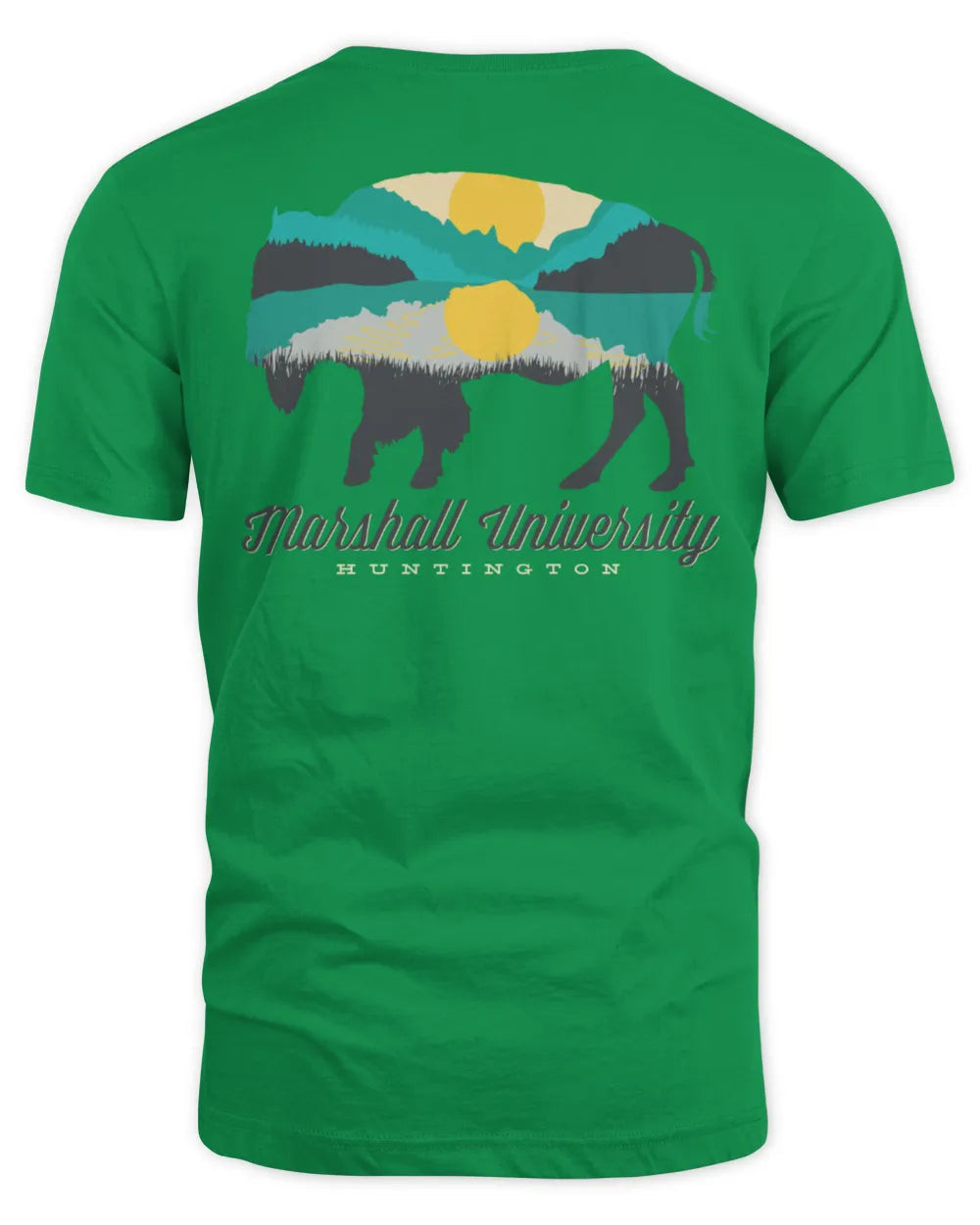 Kelly Green Marshall Thundering Herd Hyperlocal Tshirts