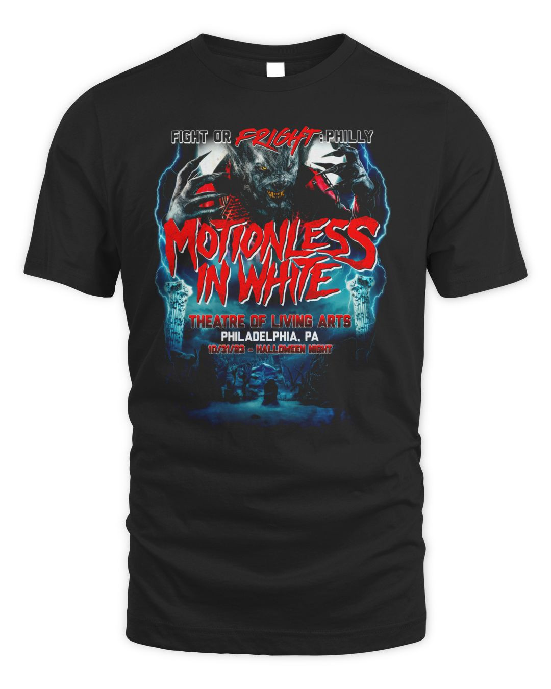 Motionless In White Merch Fight Or Fright Philly Shirt