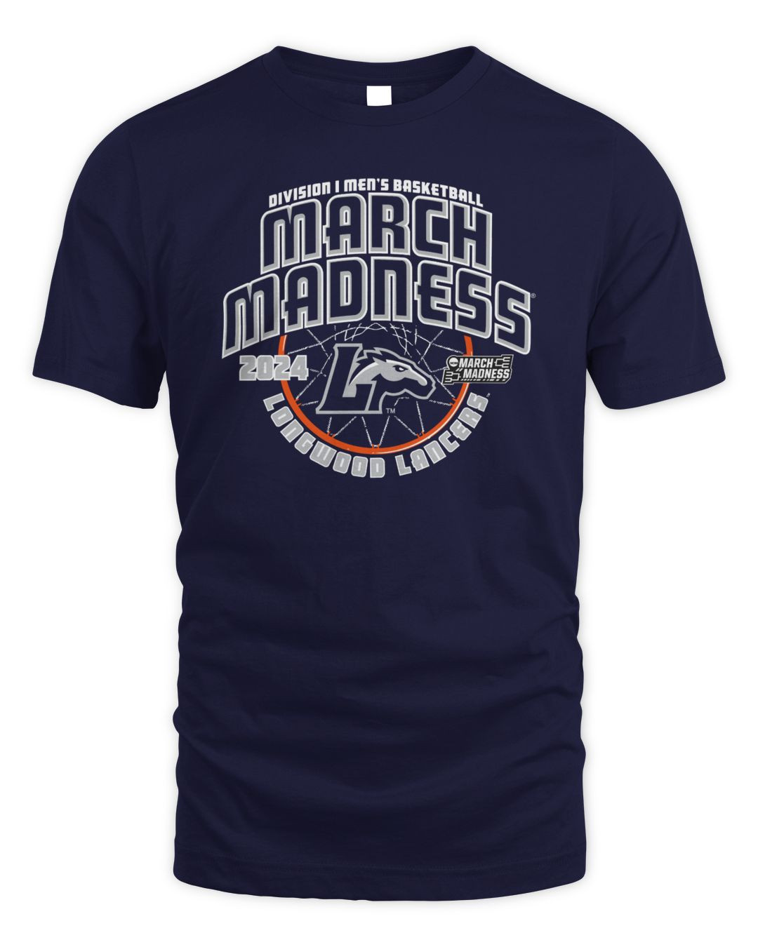 Longwood Lancers March Madness 2024 Basketball Navy T-shirt
