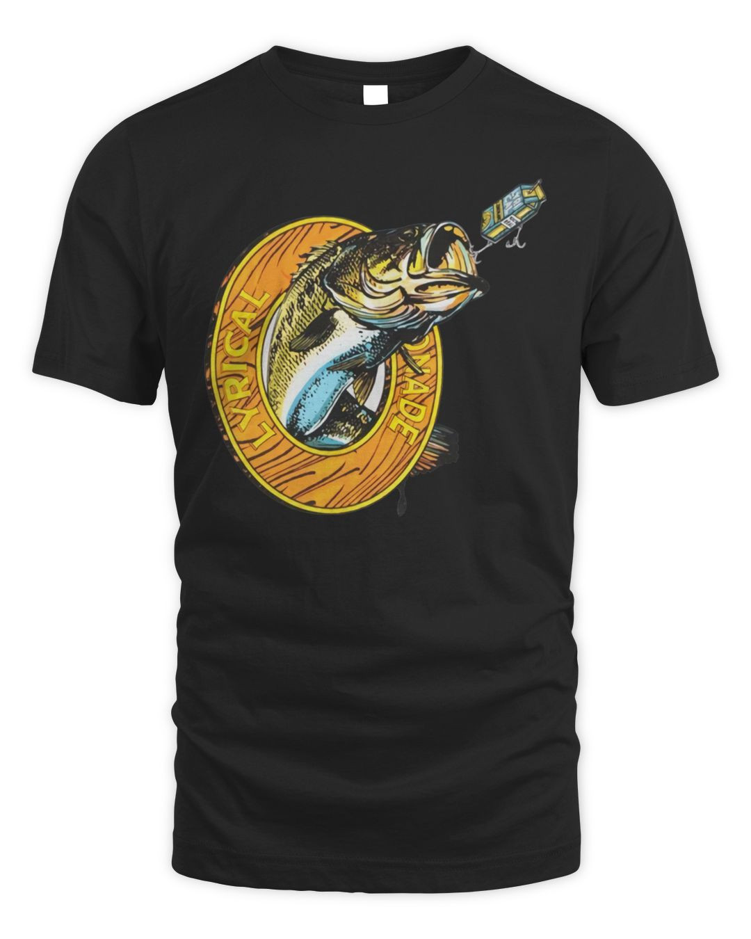 Lyrical Lemonade Merch Fishing Badge T-shirt Black