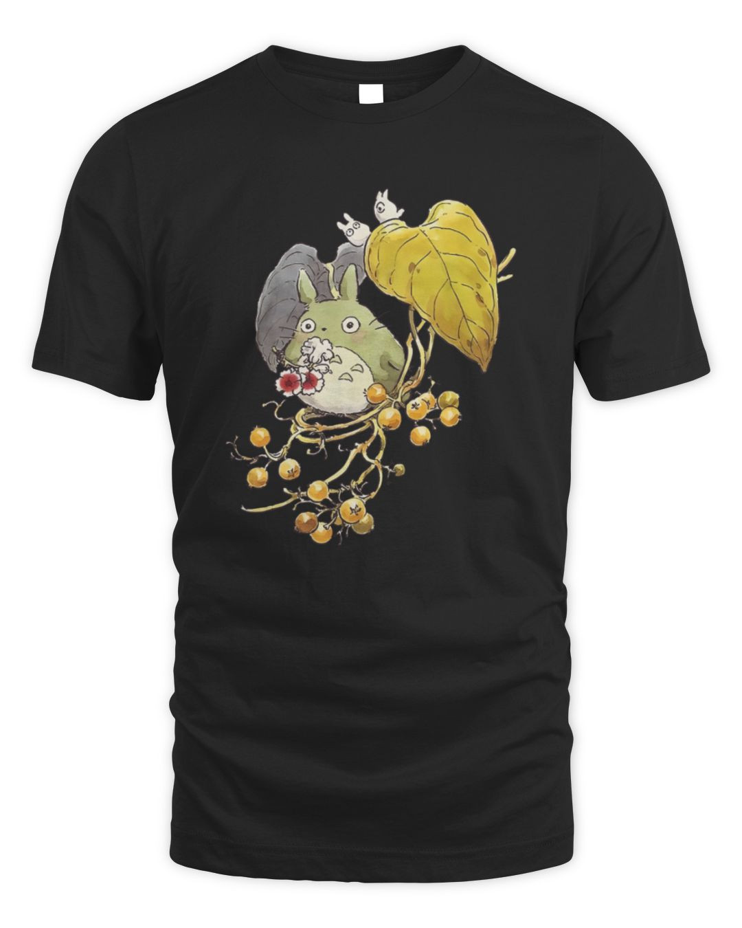 Mini Totoro And The Leaves T Shirts