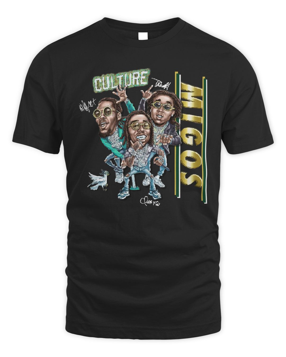 Migos Merch Culture Caricature Shirt