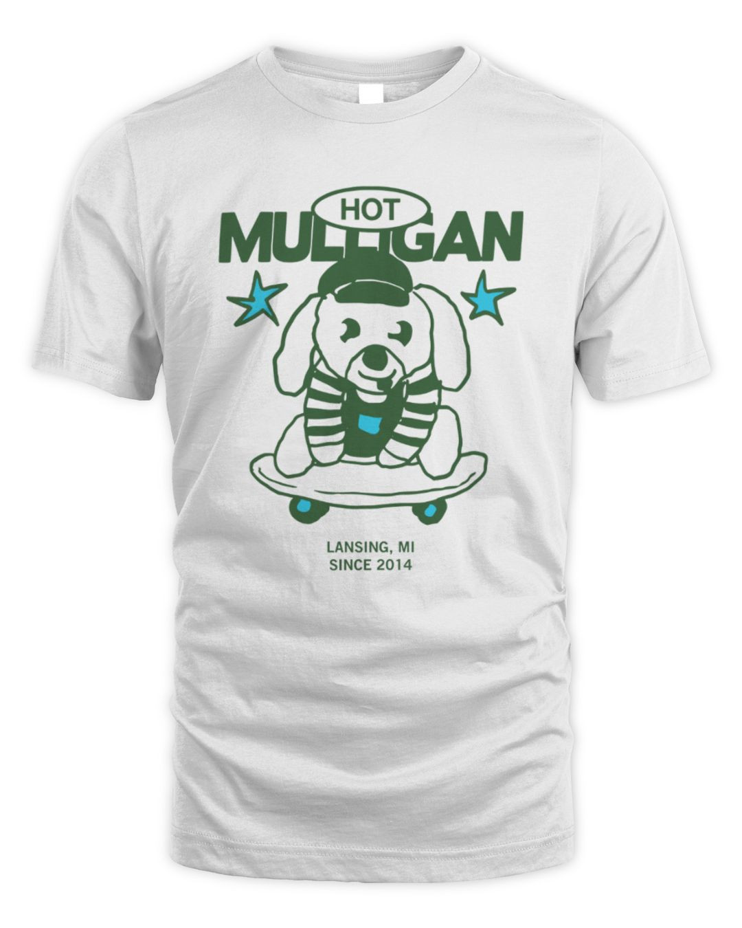 Hot Mulligan Skate Dog White Merch Hoodie