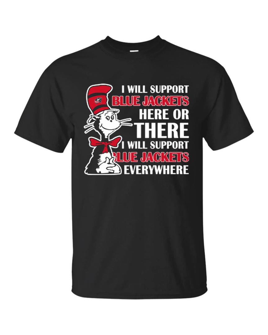I Will Support Everywhere Columbus Blue Jackets T Shirts