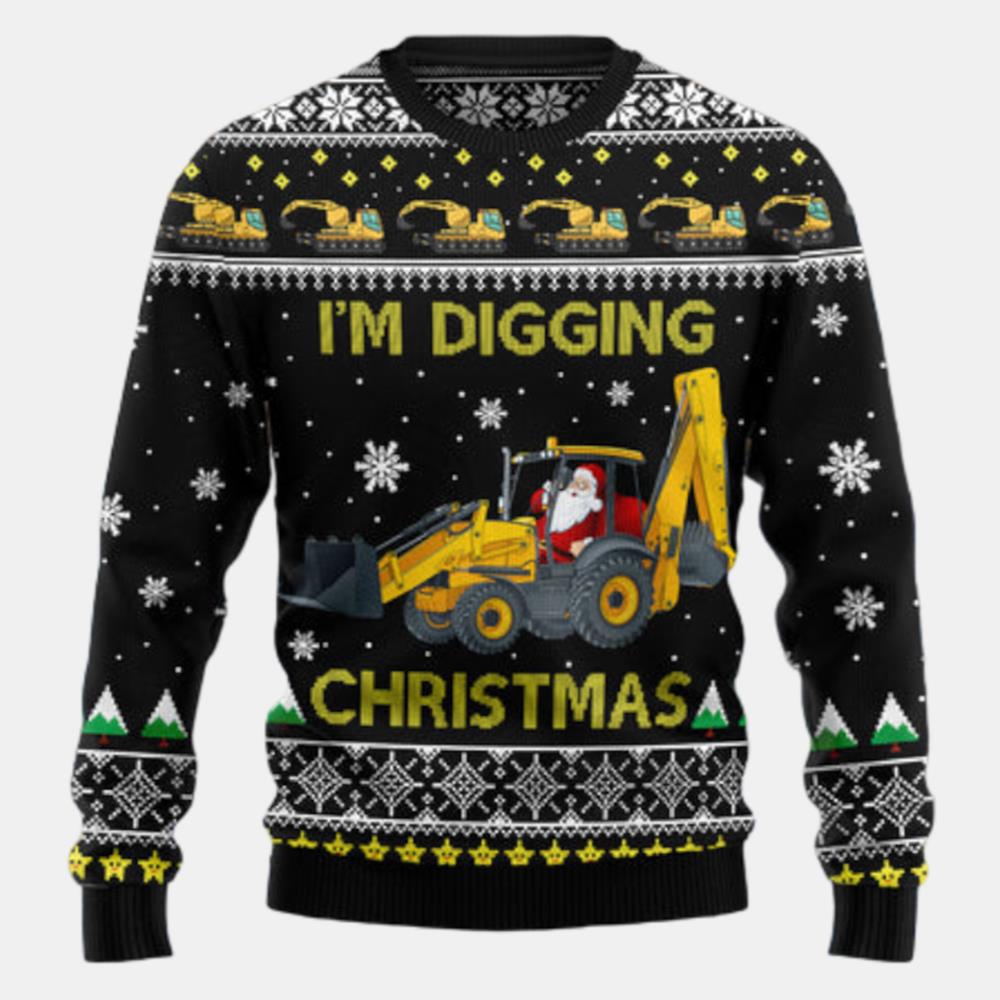 Im Digging Christmas Ugly Sweater