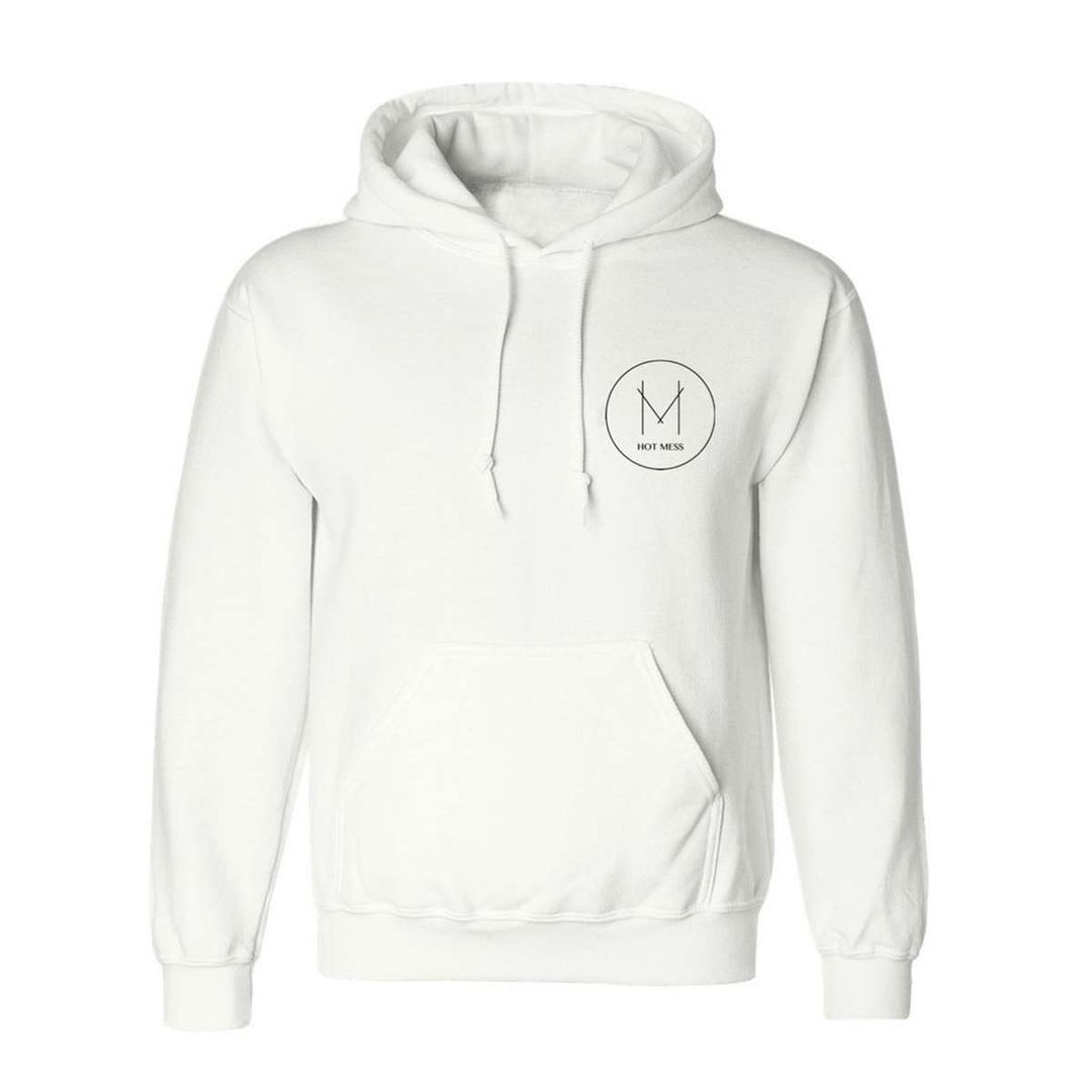 Hot Mess Merch Unisex Hooded Sweatshirt White